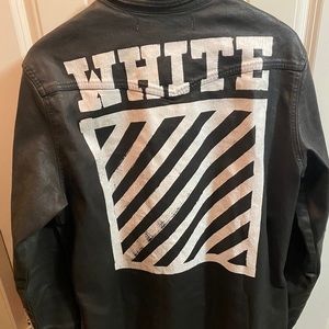 Off white jean button up